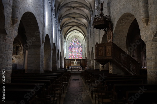 Obraz na płótnie L'église Saint Just, ville d'Arbois, département du Jura, France w salonie