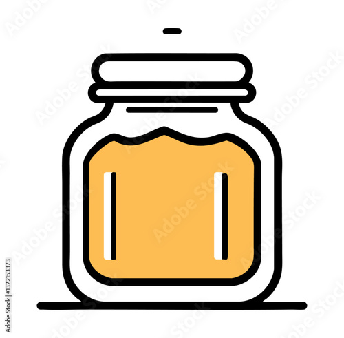 Honey jar illustration icon