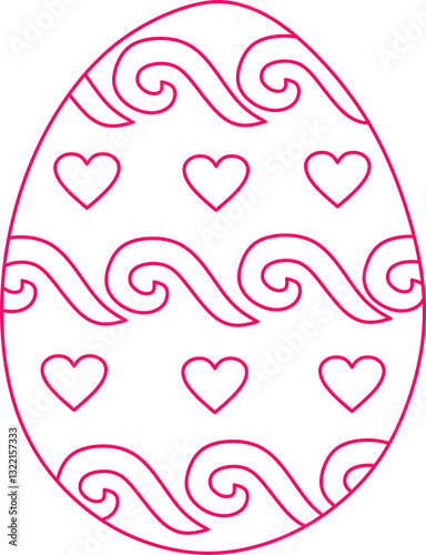 pink heart with floral ornament