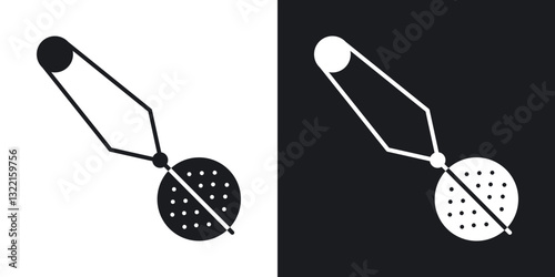 Tea infuser icons in solid black and white collection