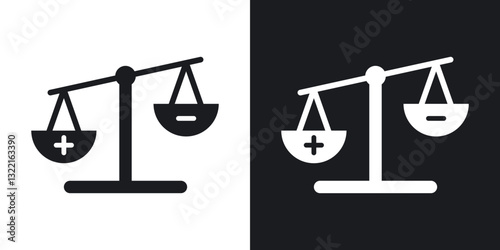 Moral icons in solid black and white collection