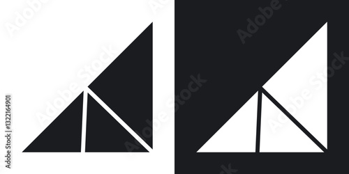 Joist icons in solid black and white collection