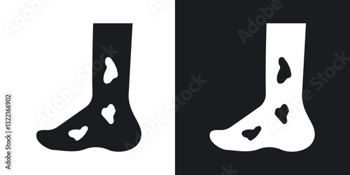Gangrene icons in solid black and white collection