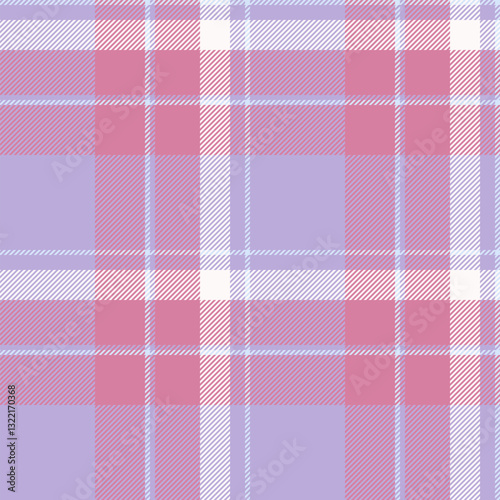 Form background textile seamless, decoration check tartan plaid. Baby fabric pattern vector texture in light and pink colors.