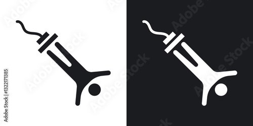 Bungee jumping icons in solid black and white collection