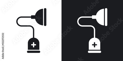 Anesthesia icons in solid black and white collection