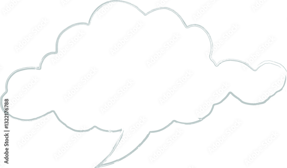 Speech bubble drawing hand. Speech bubble drawing hand.