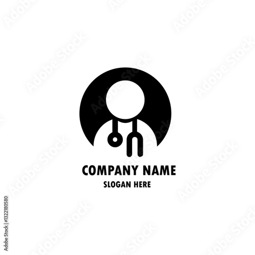 medical mask black logo icon design vector isolated background