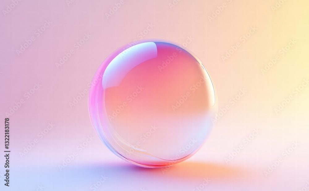 Obraz premium pink glass sphere