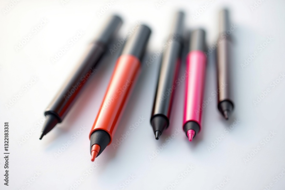 Variety of makeup applicators on a clean surface Variety of makeup applicators on a clean surface