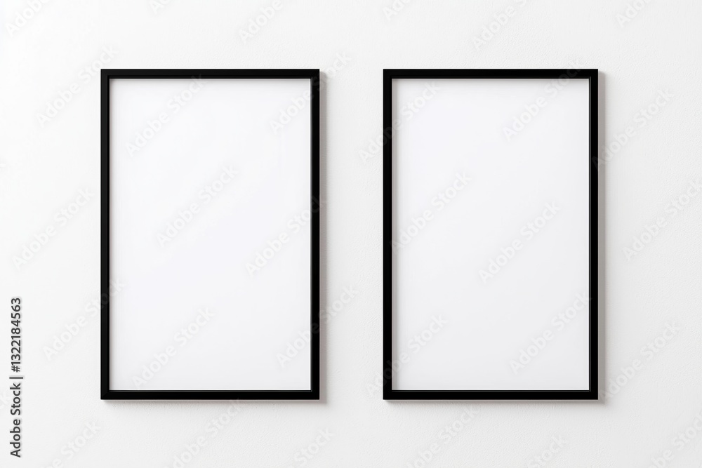 Blank poster frames ready for creative projects and display ideas Blank poster frames ready for creative projects and display ideas