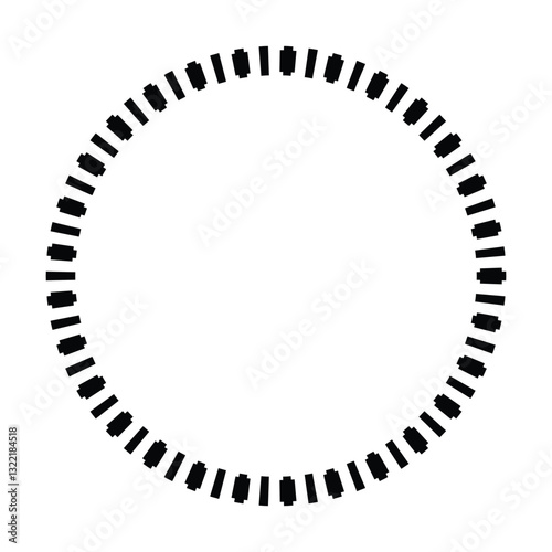 Circle border frame rounded design vector illustration in minimal modern simple isolated doodle design decorative element