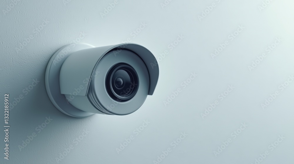 Security Camera Mounted on a Wall for Surveillance in an Indoor Setting Security Camera Mounted on a Wall for Surveillance in an Indoor Setting