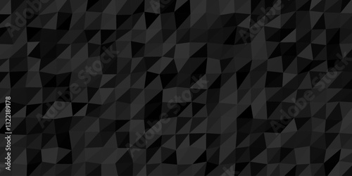 Dark Gray Low Poly Triangle Mosaic Background