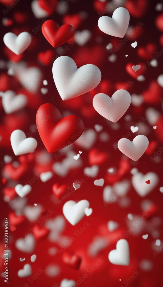 Obraz premium red hearts background