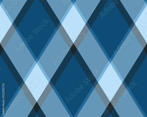 Stylish abstract diamond pattern in shades of blue.  Perfect for backgrounds, textiles, or website design.  Clean lines and calming color palette evoke a sense of sophistication and order.
