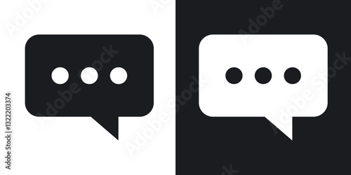 Comment icons in solid black and white collection