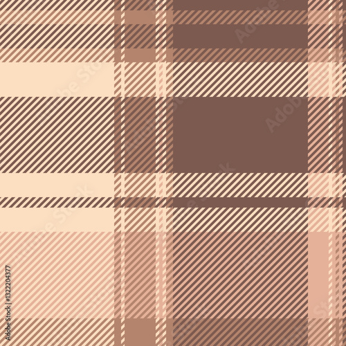 Elegant neutral plaid pattern in soft browns and creams.  Perfect for textile design, website backgrounds, or fashion projects.