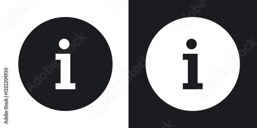 Information icons in solid black and white collection