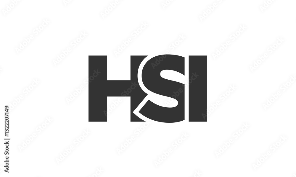 HSI logo design template with strong and modern bold text. Initial based vector logotype featuring simple and minimal typography. Trendy company identity. HSI logo design template with strong and modern bold text. Initial based vector logotype featuring simple and minimal typography. Trendy company identity.