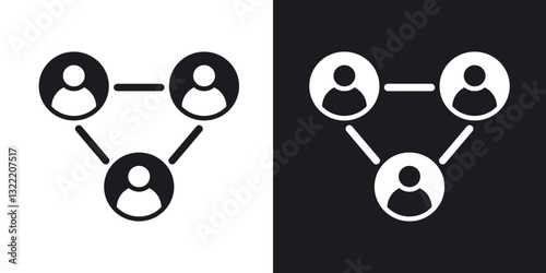 Stakeholders icons in solid black and white collection