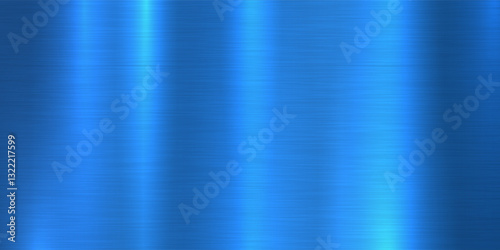 Blue metallic gradient with scratches. Foil surface texture effect. Vector illustration