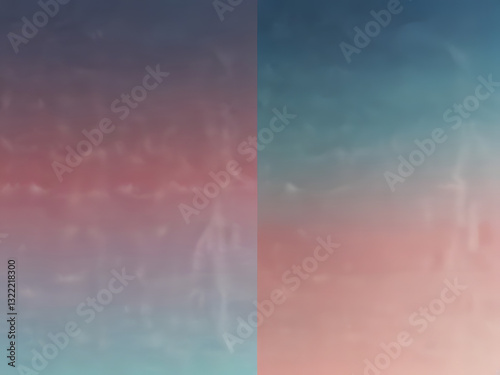 Aesthetic background designed for Instagram carousel content, featuring a smooth gradient blend of light blue and soft pink. The design should be modern and minimalistic, with subtle abstract shapes