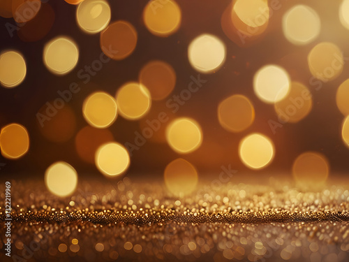 A warm orange and amber-toned bokeh background with golden sparkles, evoking a cozy autumn or sunset atmosphere.