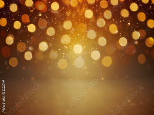 A warm orange and amber-toned bokeh background with golden sparkles, evoking a cozy autumn or sunset atmosphere.