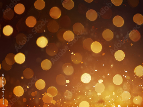 A warm orange and amber-toned bokeh background with golden sparkles, evoking a cozy autumn or sunset atmosphere.