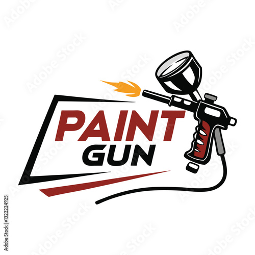 Vibrant Paint Gun Logo for Creative Branding