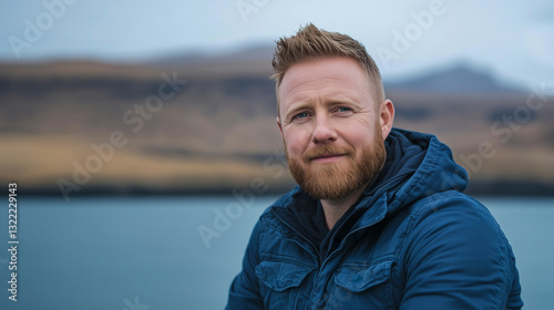 Confident Man in Outdoor Nordic Landscape