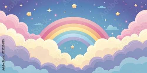 rainbow and clouds