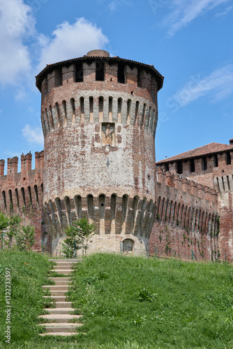 The medieval castle of Soncino in Italy