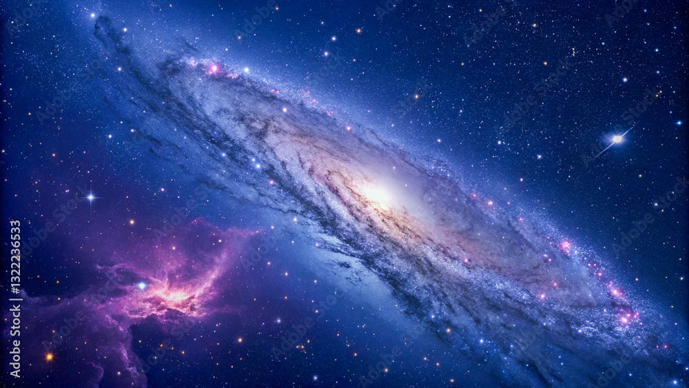 Fototapeta premium Artistic Representation of a Stunning Galaxy in Deep Space