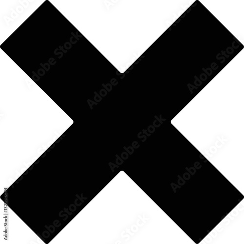 Math Symbol Icon. Mathematic multiplication or cross sign Vector Illustration.