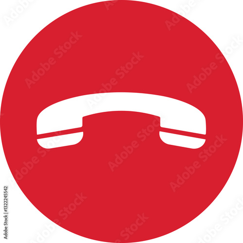 Phone call icon answer, decline call icon with red button , Contact us telephone sign. no buttons. Incoming call icon