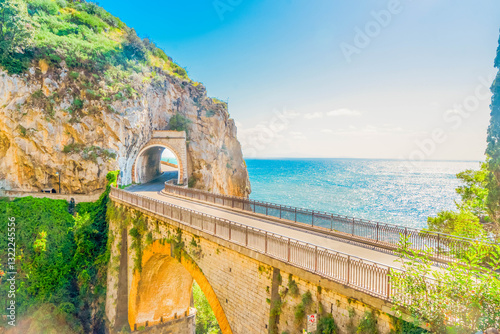 road of Amalfi coast, Italy