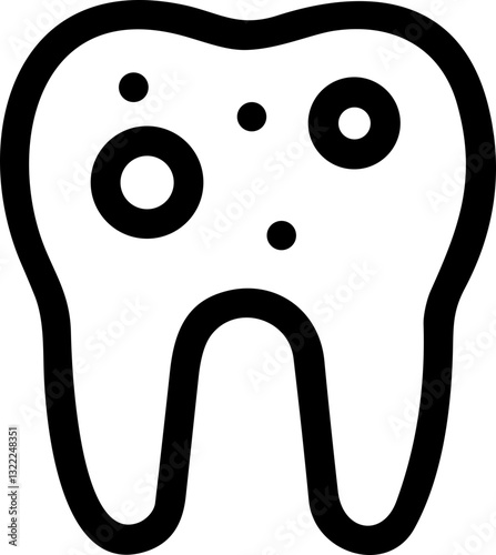 Dental Icon. Dentist, care, disease, teeth whitening, removal, broken, root canal, tooth filling and wisdom teeth. Vector illustration