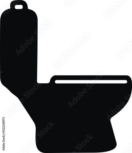 Toilet flat icon bowl sanitaryware vector bathroom . Bidet toilet icon