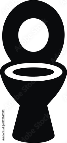Toilet flat icon bowl sanitaryware vector bathroom . Bidet toilet icon