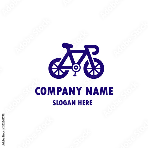 cycling race stylized symbol, outlined cyclist vector silhouette