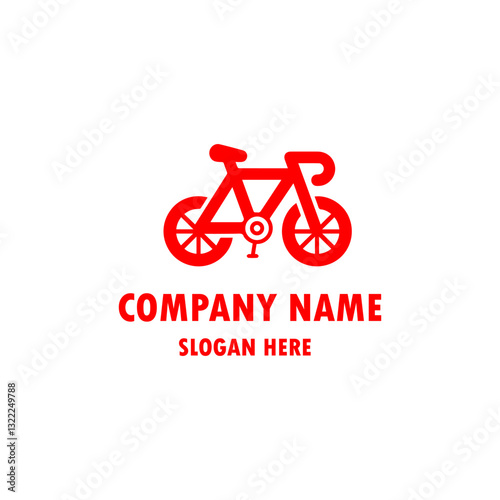 cycling race stylized symbol, outlined cyclist vector silhouette