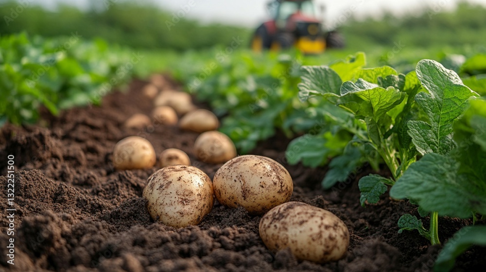 Freshly Dug Potatoes in the Field Freshly Dug Potatoes in the Field