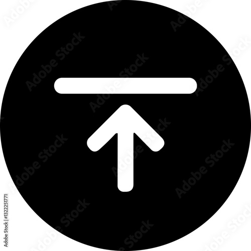 Upload button flat vector icon. install symbol. Modern Cloud upload and simple flat vector