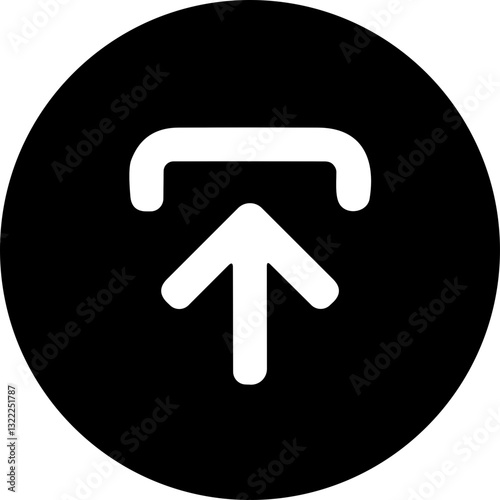 Upload button flat vector icon. install symbol. Modern Cloud upload and simple flat vector