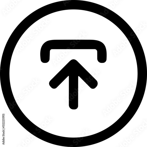 Upload button line vector icon. install symbol. Modern Cloud upload and simple flat vector