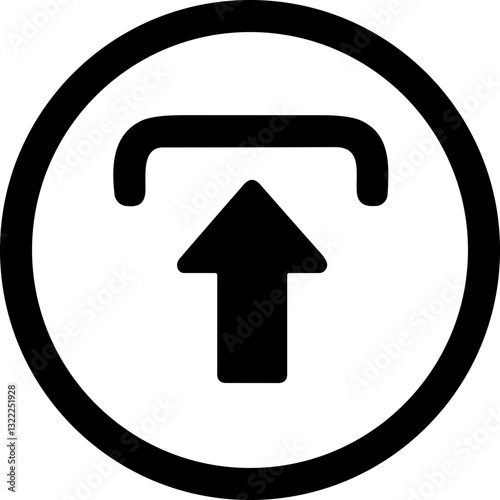 Upload button line vector icon. install symbol. Modern Cloud upload and simple flat vector