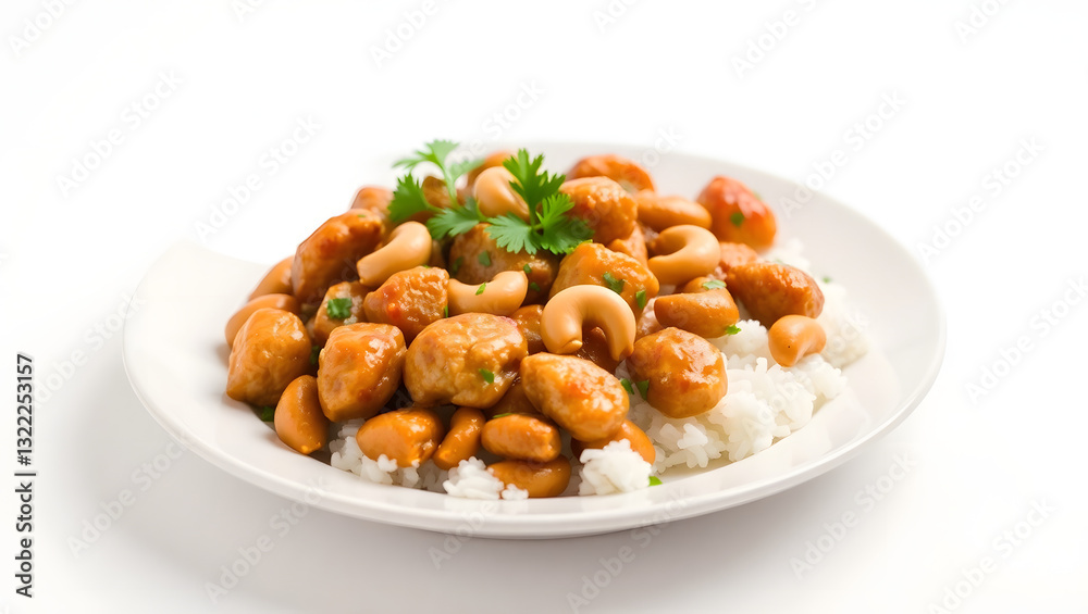 Thai-Inspired Chicken Cashew Dish on Jasmine Rice Thai-Inspired Chicken Cashew Dish on Jasmine Rice