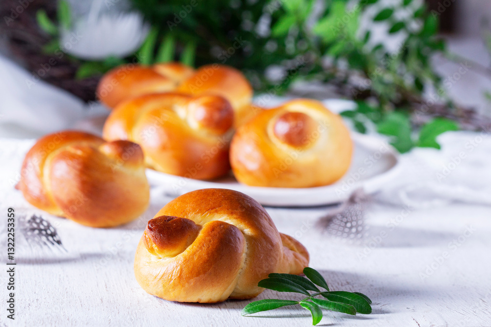 Larks - birds made of dough, to welcome spring. Traditional festive bread bird made of buttery dough. cooking homemade cakes, process